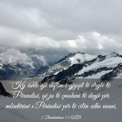 Picture 03 - 2 Thesalonikasve 1:5 ALB - Ky është një dëftim i gjyqit të drejtë të - Bible Verse Picture