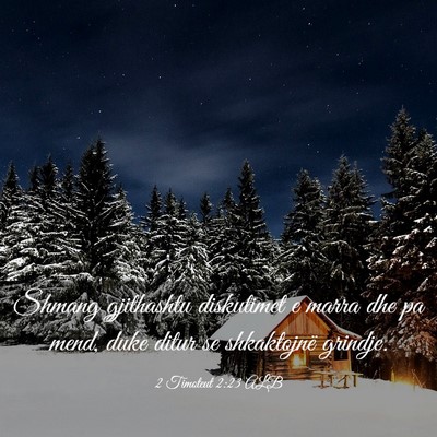 Picture 03 - 2 Timoteut 2:23 ALB - Shmang gjithashtu diskutimet e marra dhe pa mend, - Bible Verse Picture