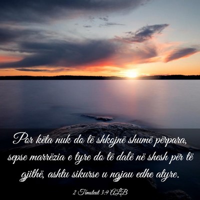 Picture 03 - 2 Timoteut 3:9 ALB - Por këta nuk do të shkojnë shumë përpara, - Bible Verse Picture