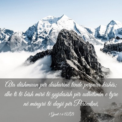 Picture 03 - 3 Gjonit 1:6 ALB - Ata dëshmuan për dashurinë tënde përpara - Bible Verse Picture