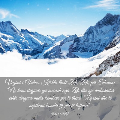 Picture 03 - Abdia 1:1 ALB - Vegimi i Abdias. Kështu thotë Zoti, Zoti, për - Bible Verse Picture
