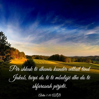Picture 03 - Abdia 1:10 ALB - Për shkak të dhunës kundër vëllait tënd - Bible Verse Picture