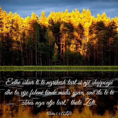 Picture 03 - Abdia 1:4 ALB - Edhe sikur ti të ngrihesh lart si një - Bible Verse Picture