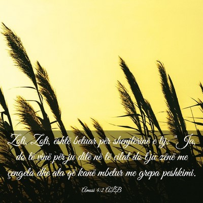 Picture 03 - Amosi 4:2 ALB - Zoti, Zoti, është betuar për shenjtërinë e - Bible Verse Picture