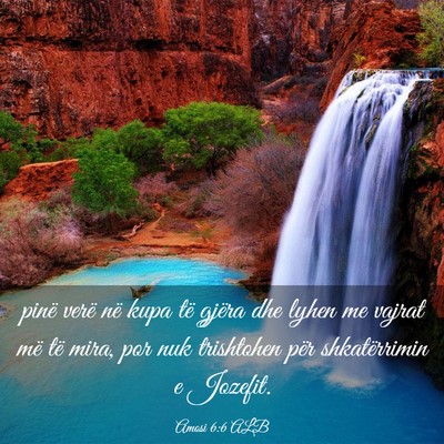 Picture 03 - Amosi 6:6 ALB - pinë verë në kupa të gjëra dhe lyhen me - Bible Verse Picture