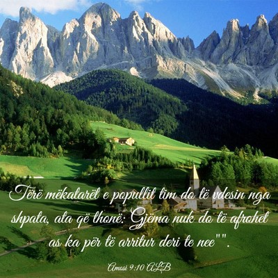 Picture 03 - Amosi 9:10 ALB - Tërë mëkatarët e popullit tim do të vdesin - Bible Verse Picture