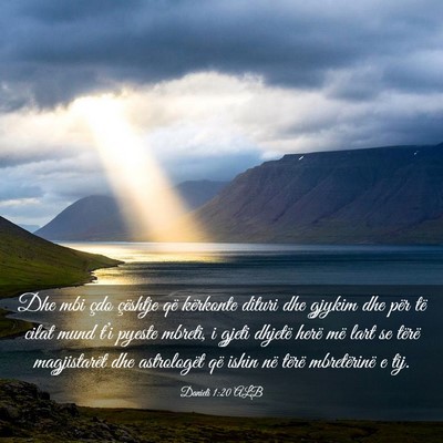 Picture 03 - Danieli 1:20 ALB - Dhe mbi çdo çështje që kërkonte dituri dhe - Bible Verse Picture