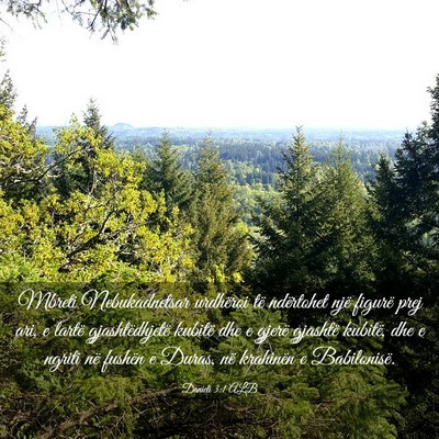 Picture 03 - Danieli 3:1 ALB - Mbreti Nebukadnetsar urdhëroi të ndërtohet - Bible Verse Picture