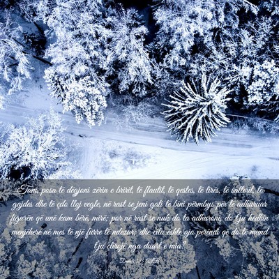 Picture 03 - Danieli 3:15 ALB - Tani, posa të dëgjoni zërin e bririt, të - Bible Verse Picture