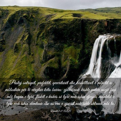 Picture 03 - Danieli 3:27 ALB - Pastaj satrapët, prefektët, qeveritarët dhe - Bible Verse Picture