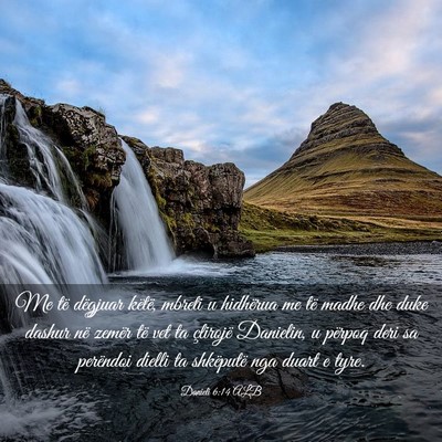 Picture 03 - Danieli 6:14 ALB - Me të dëgjuar këtë, mbreti u hidhërua me të - Bible Verse Picture