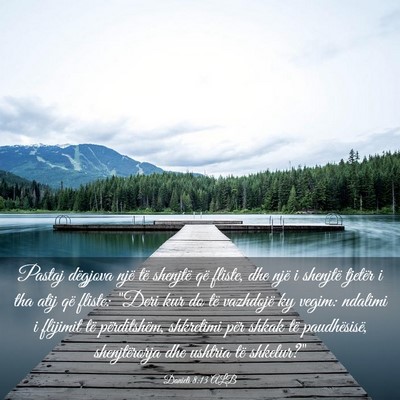 Picture 03 - Danieli 8:13 ALB - Pastaj dëgjova një të shenjtë që fliste, dhe - Bible Verse Picture