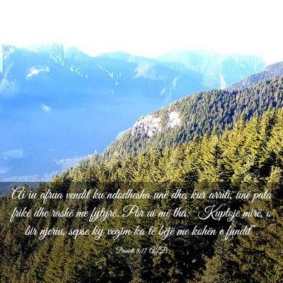Picture 03 - Danieli 8:17 ALB - Ai iu afrua vendit ku ndodhesha unë dhe, kur - Bible Verse Picture
