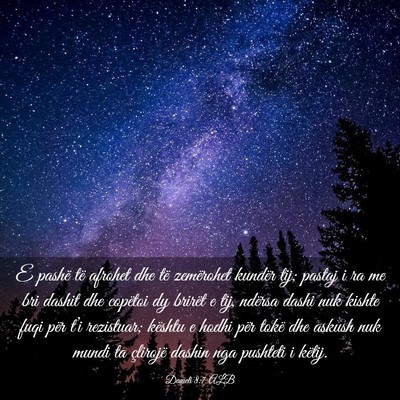 Picture 03 - Danieli 8:7 ALB - E pashë të afrohet dhe të zemërohet kundër - Bible Verse Picture
