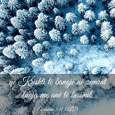 Picture 03 - Efesianëve 3:17 ALB - që Krishti të banojë në zemrat tuaja me anë - Bible Verse Picture