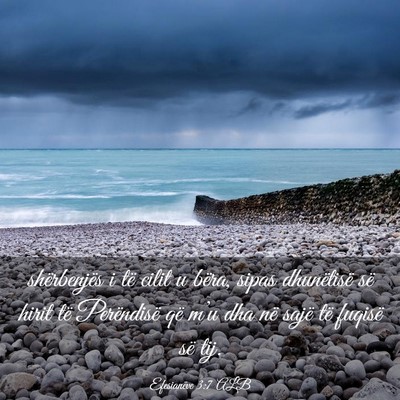 Picture 03 - Efesianëve 3:7 ALB - shërbenjës i të cilit u bëra, sipas - Bible Verse Picture