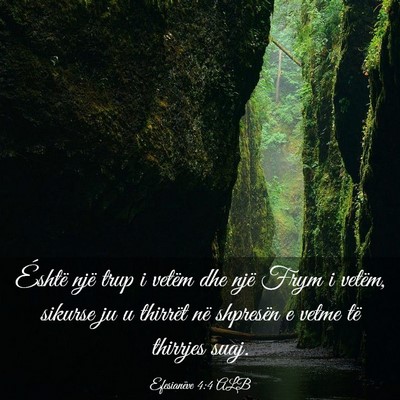 Picture 03 - Efesianëve 4:4 ALB - Éshtë një trup i vetëm dhe një Frym i - Bible Verse Picture