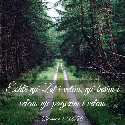 Picture 03 - Efesianëve 4:5 ALB - Éshtë një Zot i vetëm, një besim i vetëm, - Bible Verse Picture