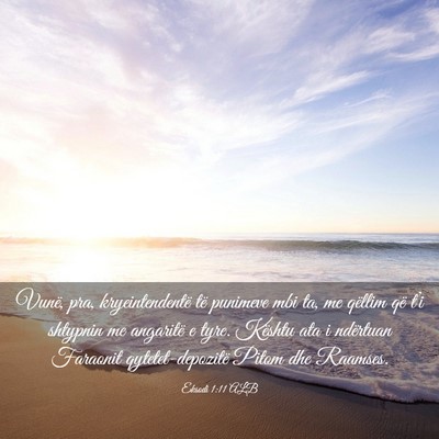 Picture 03 - Eksodi 1:11 ALB - Vunë, pra, kryeintendentë të punimeve mbi ta, - Bible Verse Picture