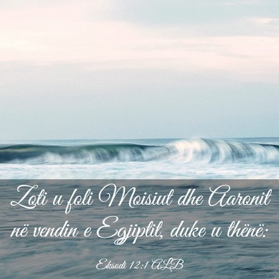 Picture 03 - Eksodi 12:1 ALB - Zoti u foli Moisiut dhe Aaronit në vendin e - Bible Verse Picture