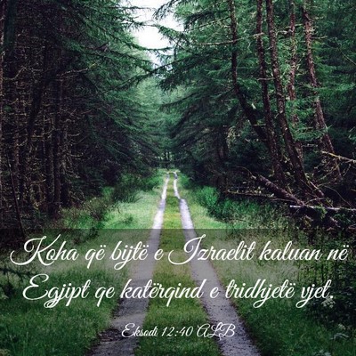 Picture 03 - Eksodi 12:40 ALB - Koha që bijtë e Izraelit kaluan në Egjipt qe - Bible Verse Picture