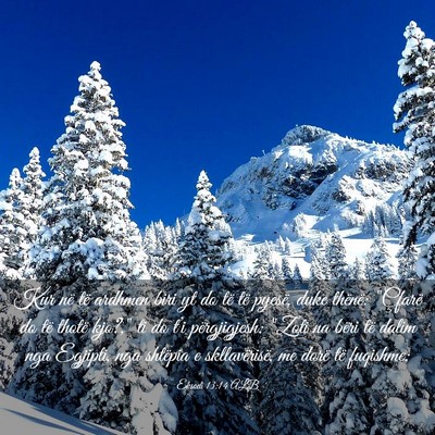 Picture 03 - Eksodi 13:14 ALB - Kur në të ardhmen biri yt do të të pyesë, - Bible Verse Picture