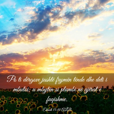 Picture 03 - Eksodi 15:10 ALB - Po ti dërgove jashtë frymën tënde dhe deti i - Bible Verse Picture