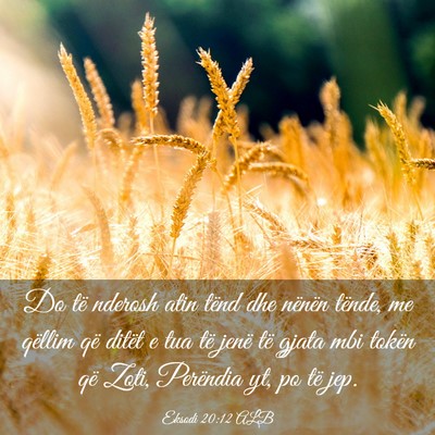 Picture 03 - Eksodi 20:12 ALB - Do të nderosh atin tënd dhe nënën tënde, me - Bible Verse Picture