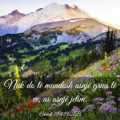 Picture 03 - Eksodi 22:22 ALB - Nuk do të mundosh asnjë grua të ve, as asnjë - Bible Verse Picture