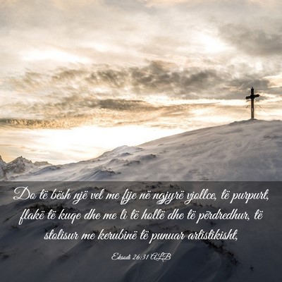 Picture 03 - Eksodi 26:31 ALB - Do të bësh një vel me fije në ngjyrë - Bible Verse Picture