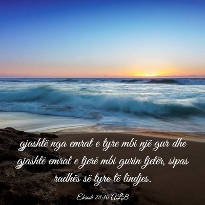 Picture 03 - Eksodi 28:10 ALB - gjashtë nga emrat e tyre mbi një gur dhe - Bible Verse Picture