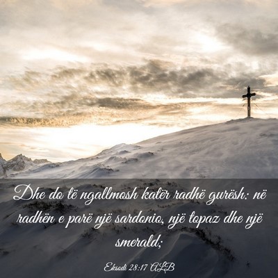 Picture 03 - Eksodi 28:17 ALB - Dhe do të ngallmosh katër radhë gurësh: në - Bible Verse Picture