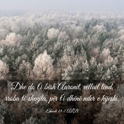 Picture 03 - Eksodi 28:2 ALB - Dhe do t’i bësh Aaronit, vëllait tënd, rroba - Bible Verse Picture