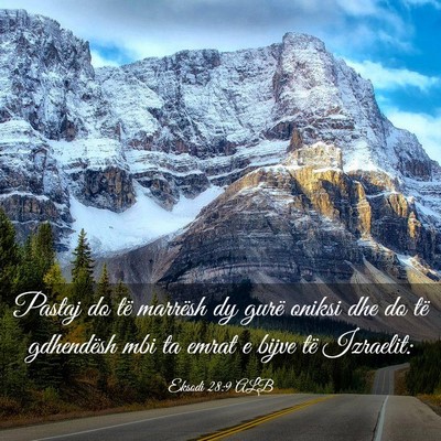Picture 03 - Eksodi 28:9 ALB - Pastaj do të marrësh dy gurë oniksi dhe do të - Bible Verse Picture