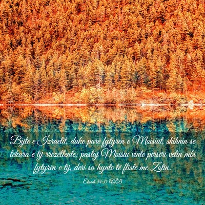 Picture 03 - Eksodi 34:35 ALB - Bijtë e Izraelit, duke parë fytyrën e Moisiut, - Bible Verse Picture