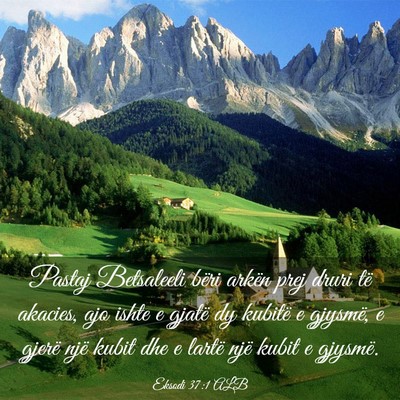 Picture 03 - Eksodi 37:1 ALB - Pastaj Betsaleeli bëri arkën prej druri të - Bible Verse Picture