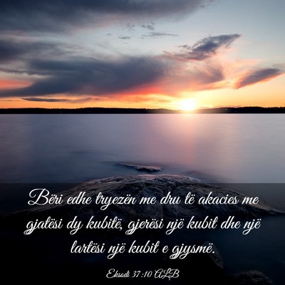 Picture 03 - Eksodi 37:10 ALB - Bëri edhe tryezën me dru të akacies me - Bible Verse Picture