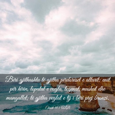 Picture 03 - Eksodi 38:3 ALB - Bëri gjithashtu të gjitha përdorëset e - Bible Verse Picture