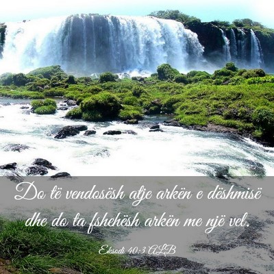 Picture 03 - Eksodi 40:3 ALB - Do të vendosësh atje arkën e dëshmisë dhe do - Bible Verse Picture