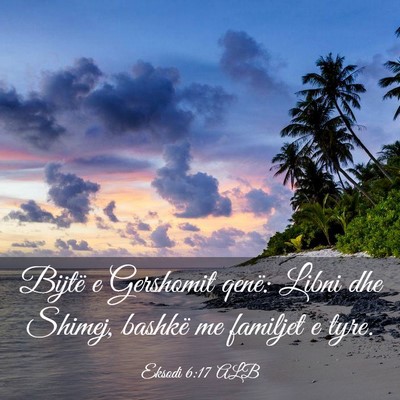 Picture 03 - Eksodi 6:17 ALB - Bijtë e Gershomit qenë: Libni dhe Shimej, - Bible Verse Picture