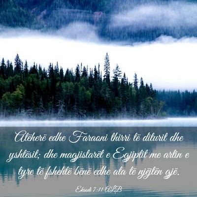 Picture 03 - Eksodi 7:11 ALB - Atëherë edhe Faraoni thirri të diturit dhe - Bible Verse Picture