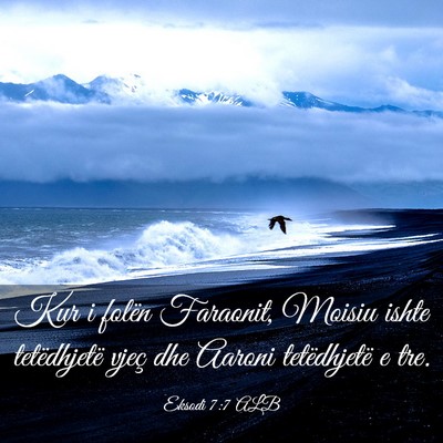 Picture 03 - Eksodi 7:7 ALB - Kur i folën Faraonit, Moisiu ishte tetëdhjetë - Bible Verse Picture