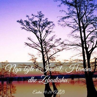 Picture 03 - Esdra 10:20 ALB - Nga bijtë e Imerit: Hanani dhe - Bible Verse Picture