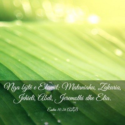 Picture 03 - Esdra 10:26 ALB - Nga bijtë e Elamit: Mataniahu, Zakaria, Jehieli, - Bible Verse Picture