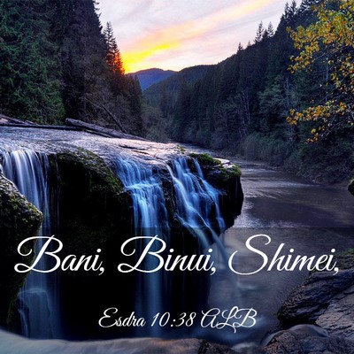 Picture 03 - Esdra 10:38 ALB - Bani, Binui, - Bible Verse Picture