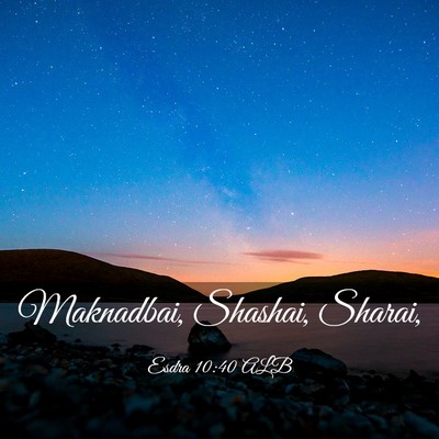 Picture 03 - Esdra 10:40 ALB - Maknadbai, Shashai, - Bible Verse Picture
