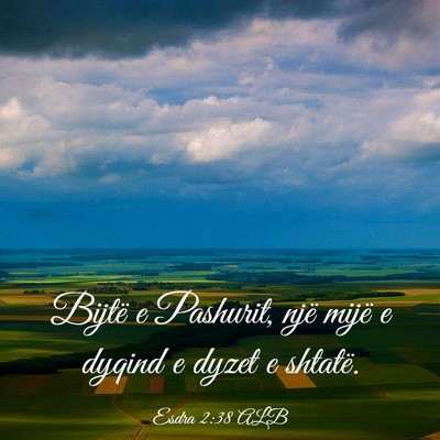 Picture 03 - Esdra 2:38 ALB - Bijtë e Pashurit, një mijë e dyqind e dyzet e - Bible Verse Picture