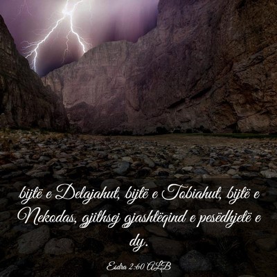 Picture 03 - Esdra 2:60 ALB - bijtë e Delajahut, bijtë e Tobiahut, bijtë e - Bible Verse Picture