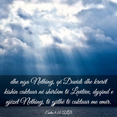 Picture 03 - Esdra 8:20 ALB - dhe nga Nethinej, që Davidi dhe krerët kishin - Bible Verse Picture