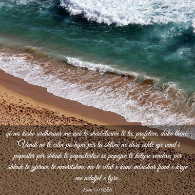 Picture 03 - Esdra 9:11 ALB - që na kishe urdhëruar me anë të - Bible Verse Picture